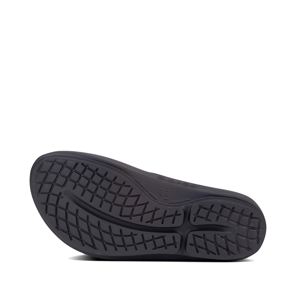 Bottom view of OOfos OOlala Flip Sandal for women.