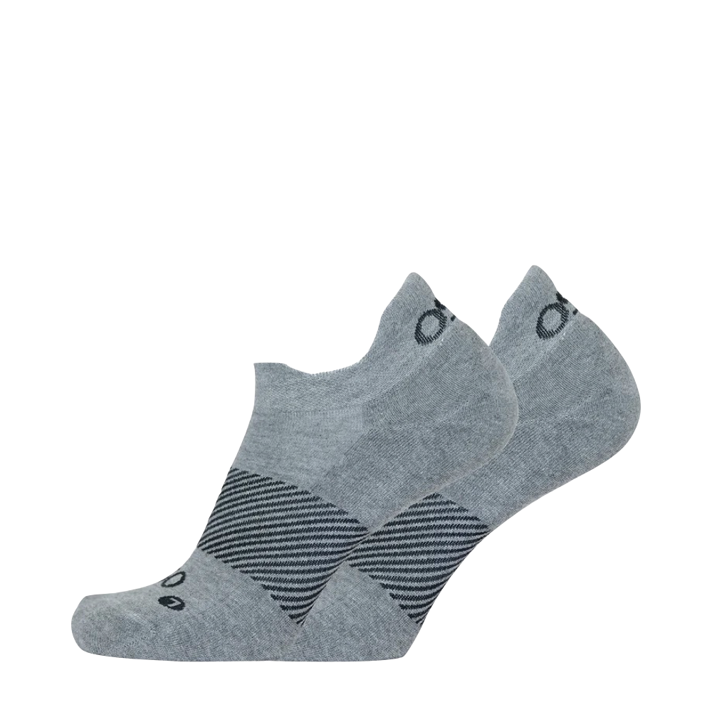 Side (left) view of OS1st Wicked Comfort No Show Socks.