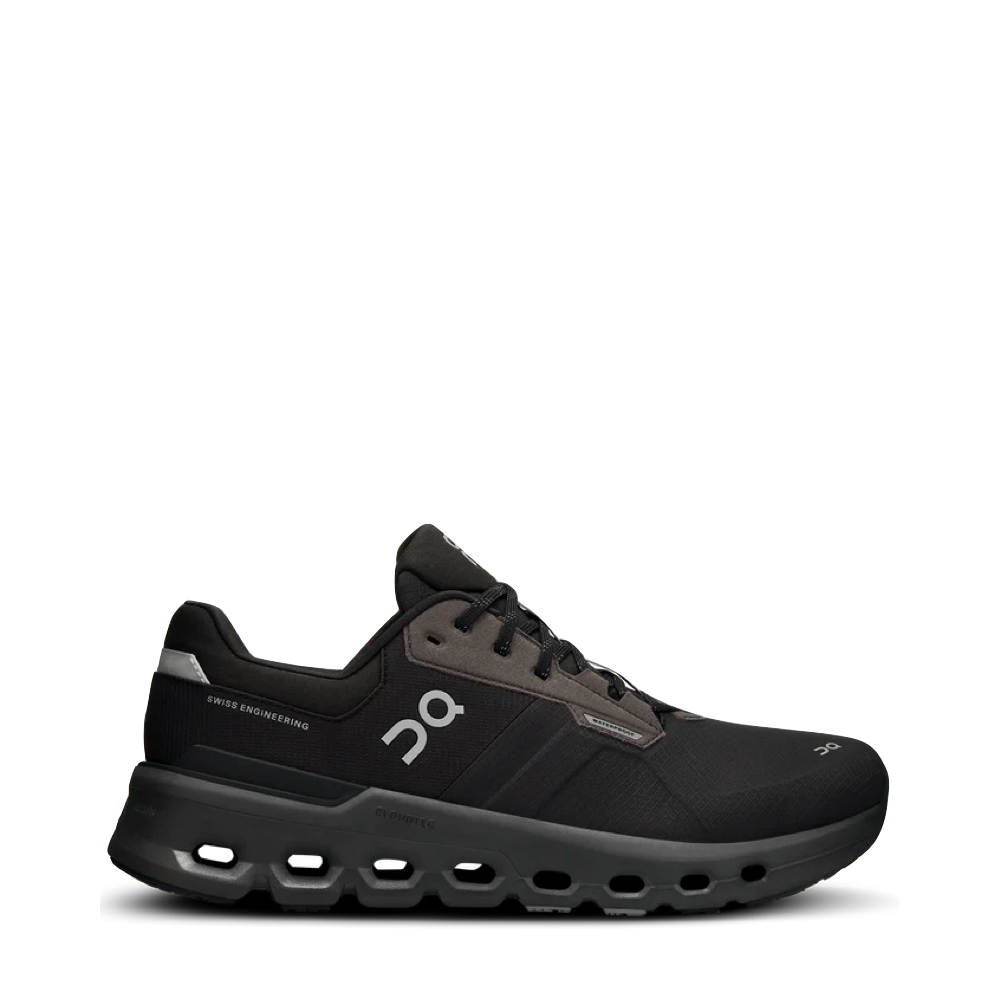 Side (right) view of On Cloudrunner 2 Waterproof Sneaker for women.
