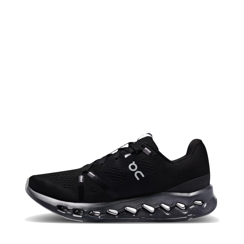 Side (left) view of On Cloudsurfer Running Sneaker for women.