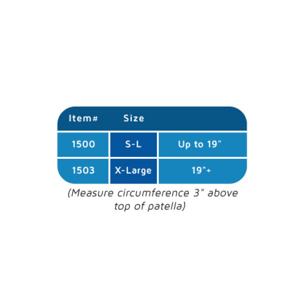 Pro Tec sizing chart.