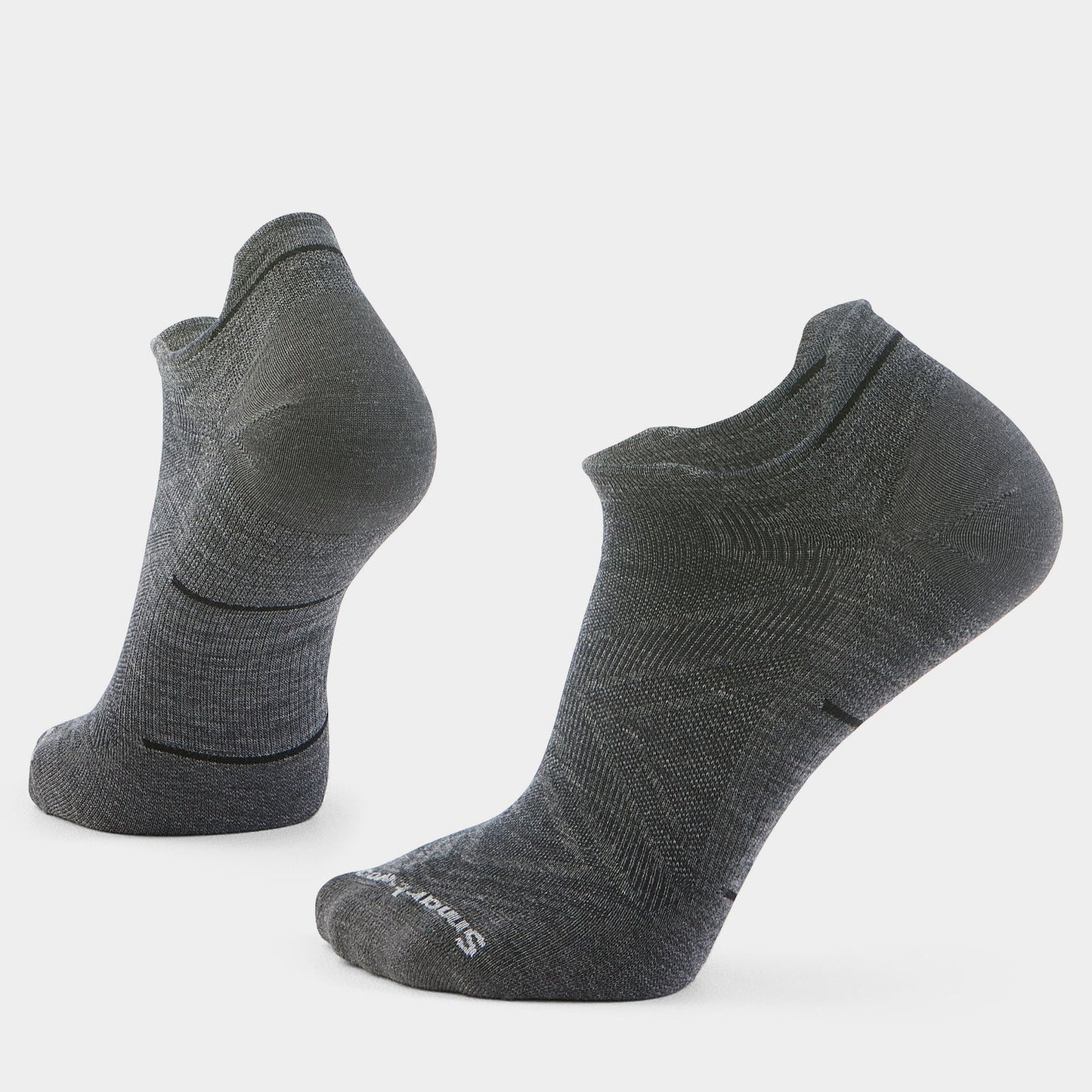 Smartwool Run Zero Cushion Low Ankle Socks in Medium Gray