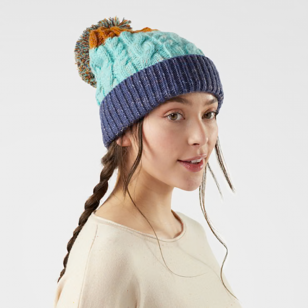 Model view of Smartwool Isto Retro Beanie.