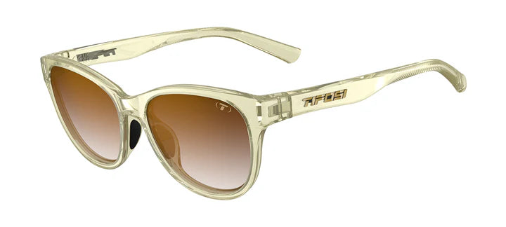 Tifosi Stella Sunglasses in Crystal Champagne Frame - Brown Gradient Tint
