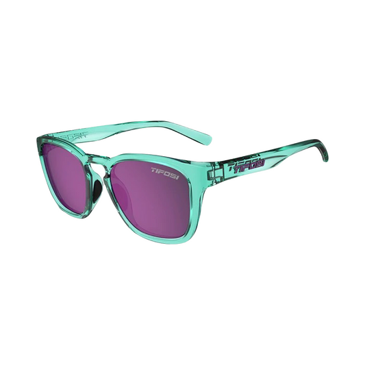 Tifosi Smirk Sunglasses in Aqua Shimmer with Rose Mirror Lenses