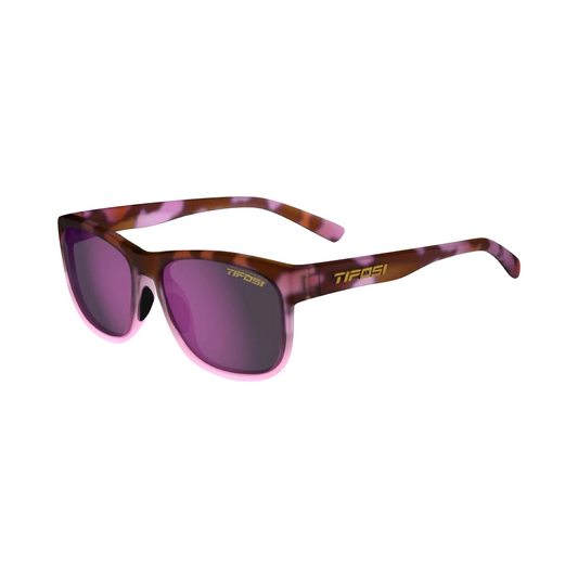 Tifosi Swank XL Sunglasses in Pink Tortoise with Rose Mirror Lenses