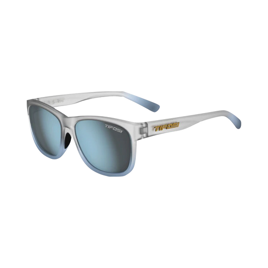 Tifosi Swank XL in Frost Blue with Smoke Bright Blue Lenses