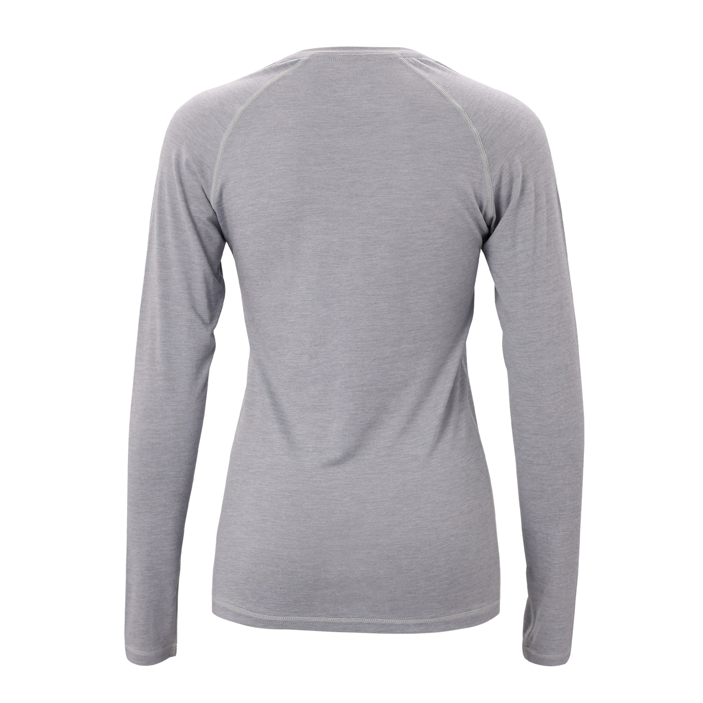 Mitten Running Co. Women's Performance Tech Long Sleeve Shirt in Silver Cloud