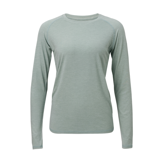 Mitten Running Co. Women's Performance Tech Long Sleeve Shirt in Frosty Green