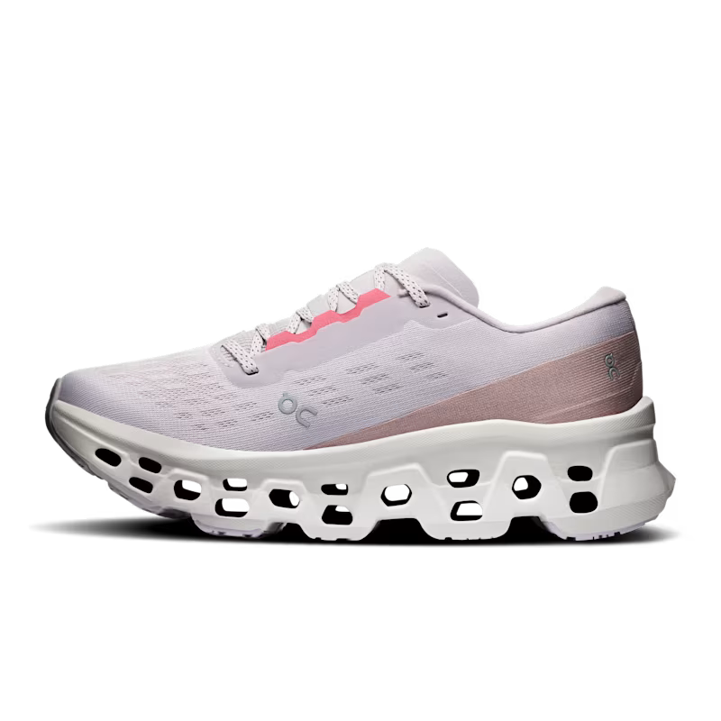 On Women's Cloudmonster 3 Sneaker in Ether/Ivory