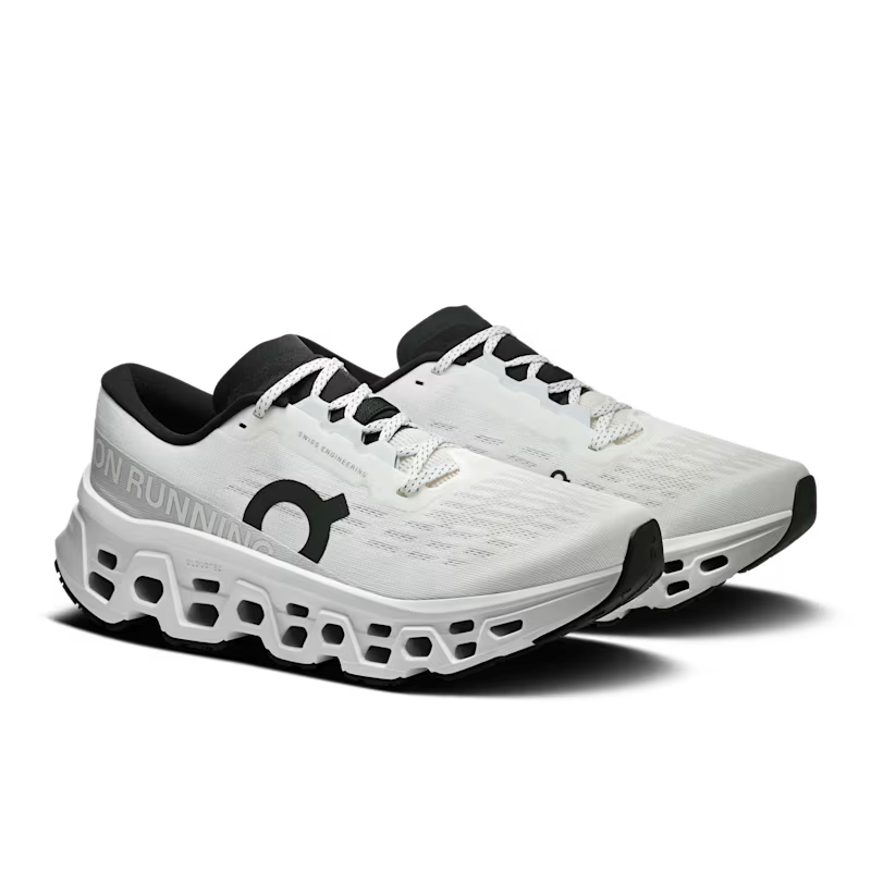 On Women's Cloudmonster 3 Sneaker in White/White