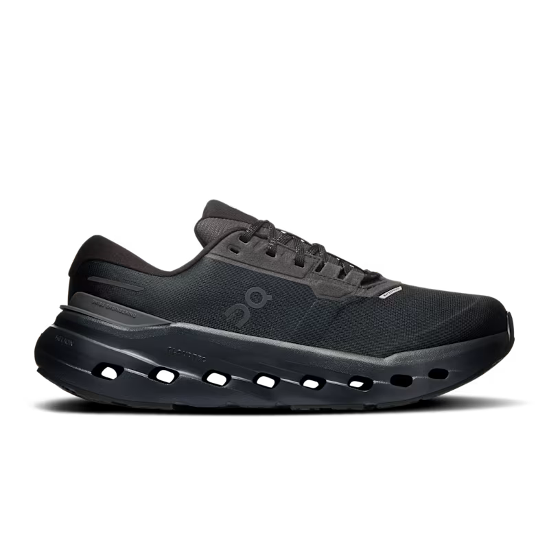On Women's Cloudrunner 3 Waterproof Sneaker in Black/Black