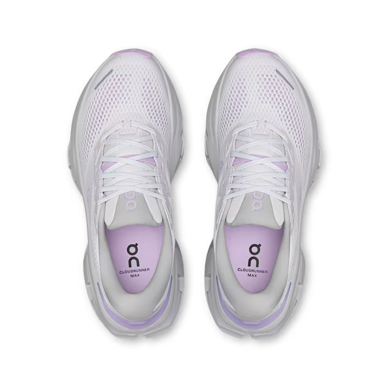On Women's Cloudrunner 3 Max Sneaker in Frost/Verbana