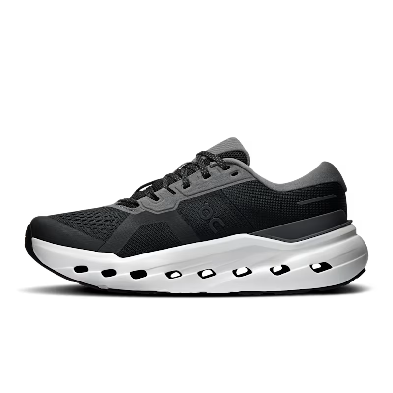 On Women's Cloudrunner 3 Sneaker in Black/Ivory