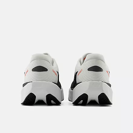 New Balance Men's FuelCell Rebel v5 Sneaker in White with Neo Flame