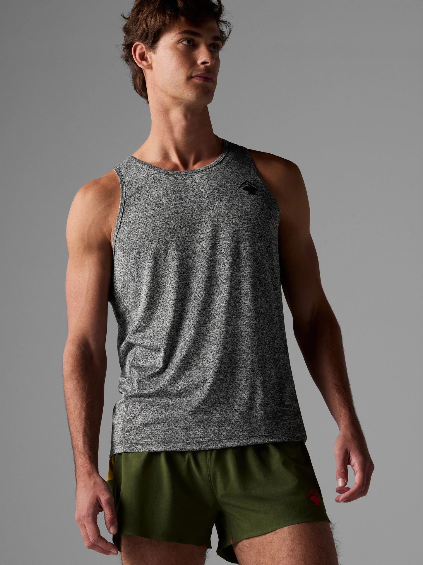 Rabbit Men's EZ Tank Perf Running Top in Charcoal