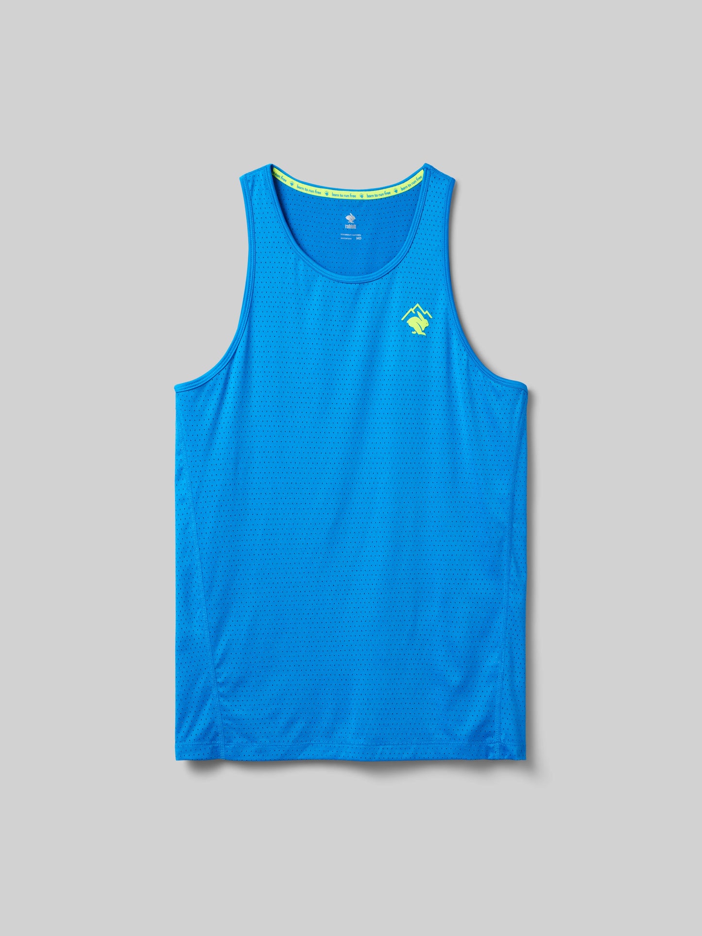 Rabbit Men's EZ Tank Perf Running Top in Electric Blue
