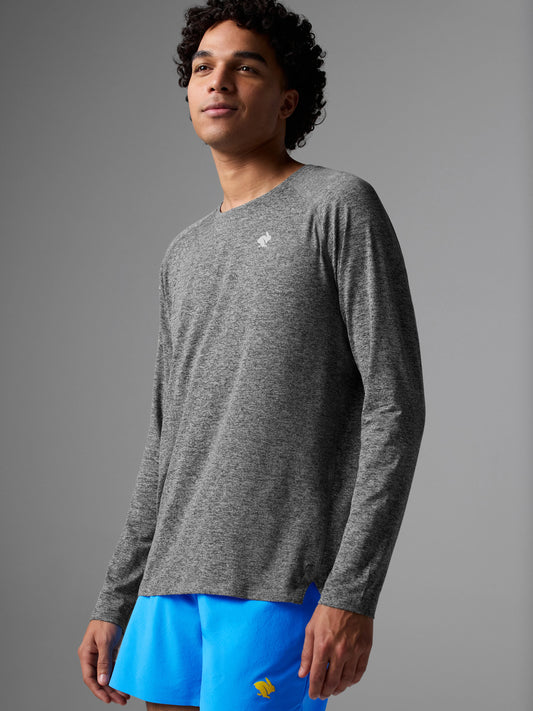 Rabbit Men's EZ Long Sleeve Tee in Charcoal