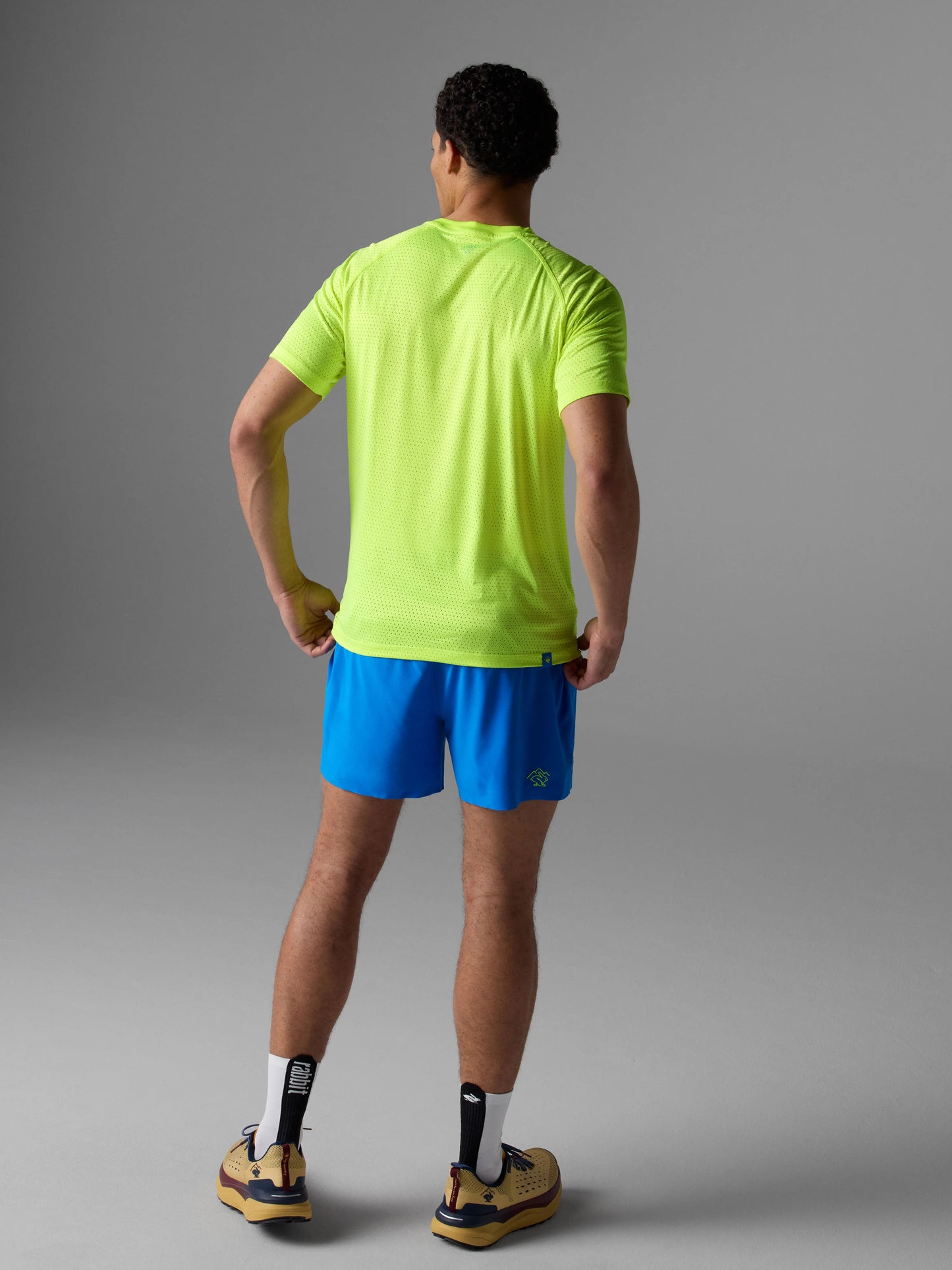 Rabbit Men's EZ Tee Perf SS Short Sleeve Top in Safety Yellow