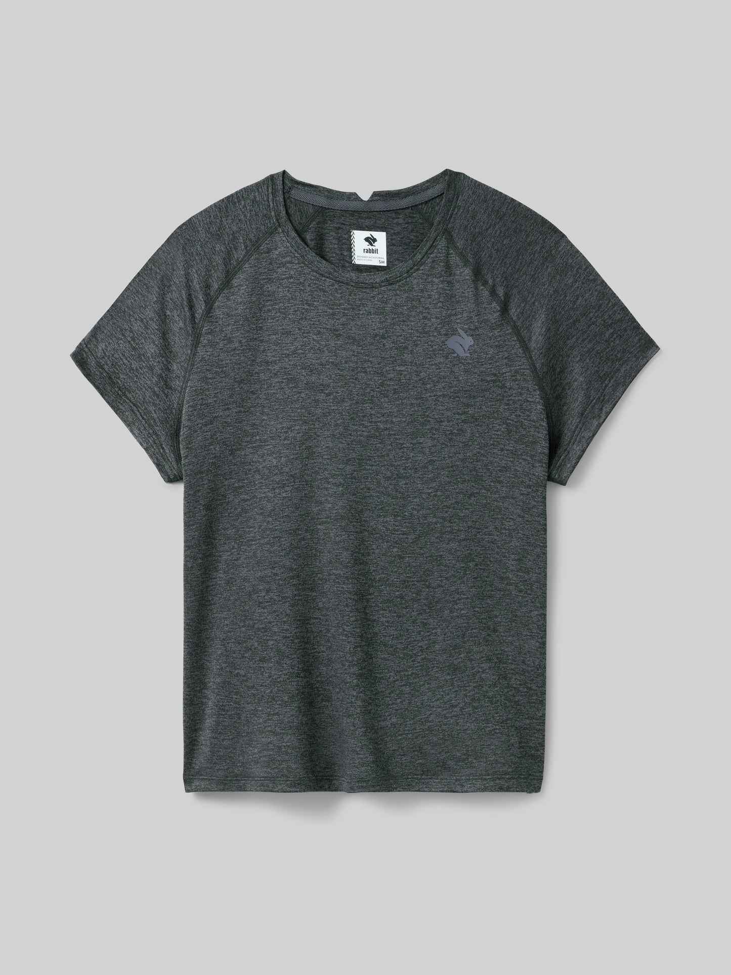 Rabbit Women's EZ Tee Short Sleeved Top in Black Charcoal