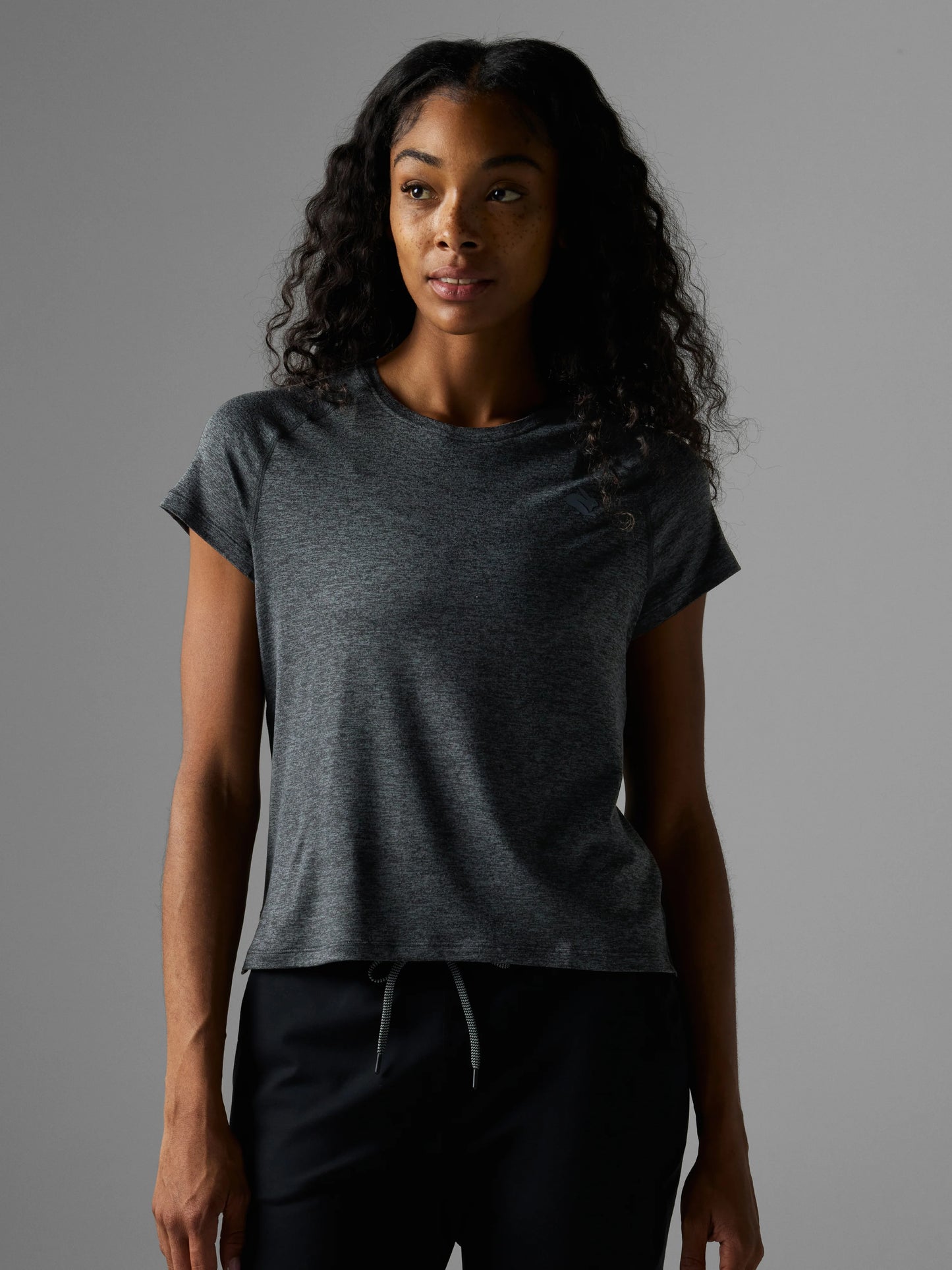 Rabbit Women's EZ Tee Short Sleeved Top in Black Charcoal