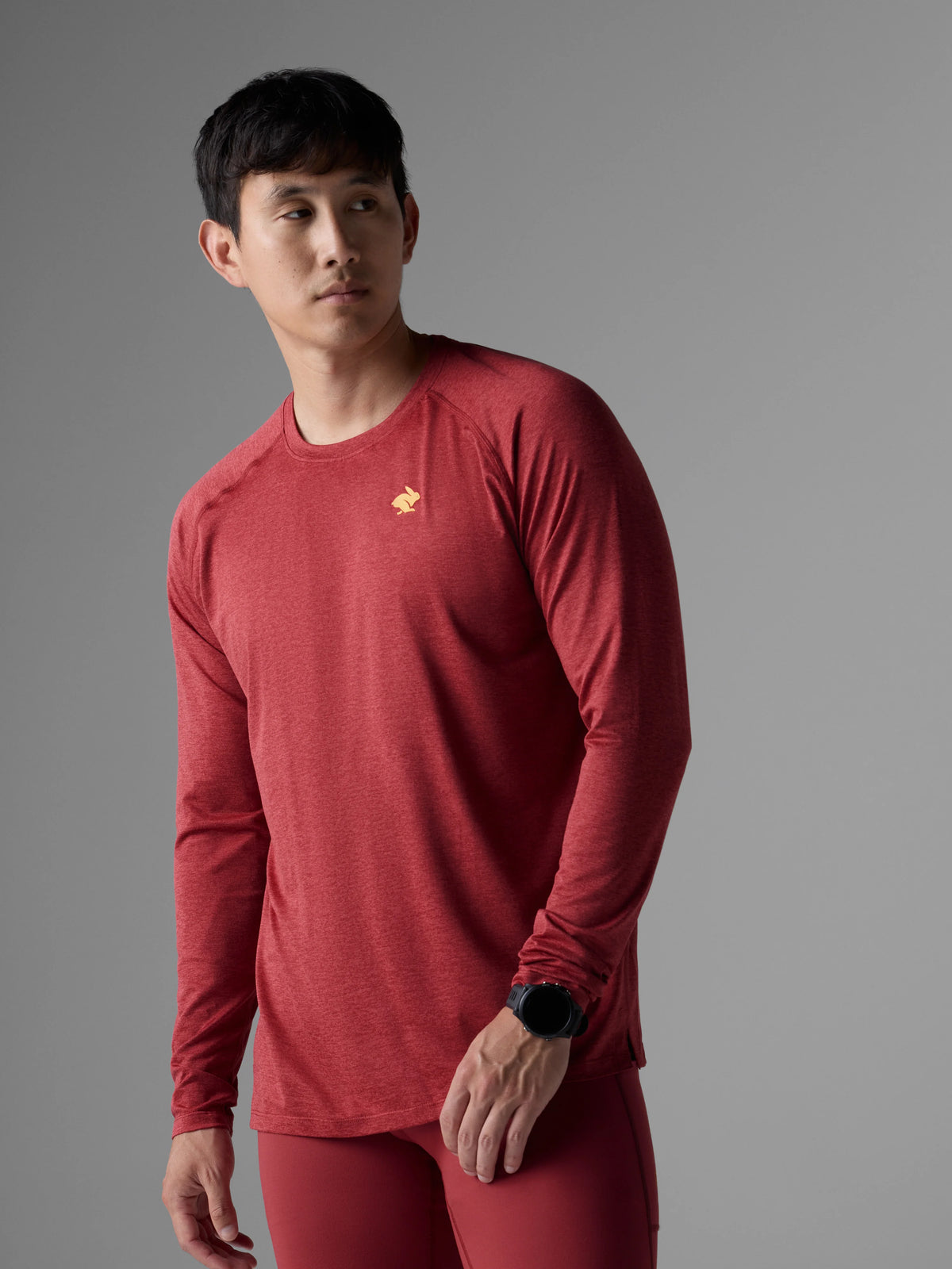 Rabbit Men's EZ Tee LS in Garnet