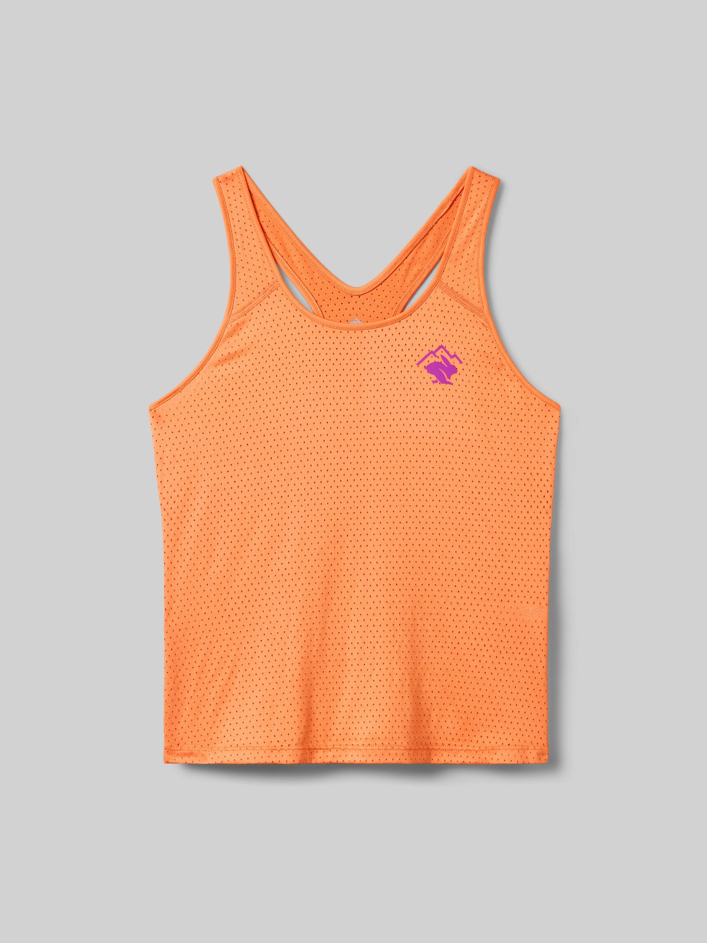 Rabbit Women's Hydration Trail Tank Racer back Top in Nectarine