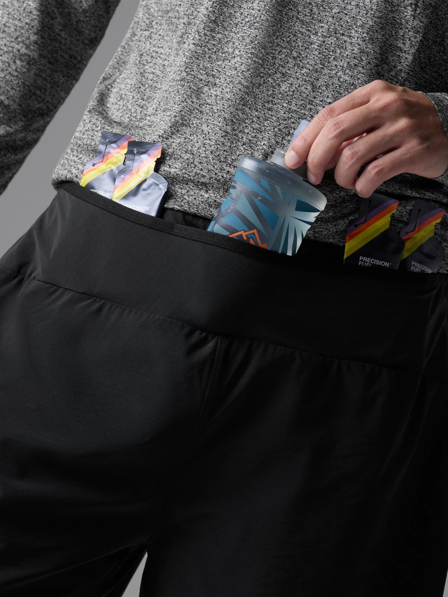 Rabbit Men's Stashems 5" Running Shorts in Black