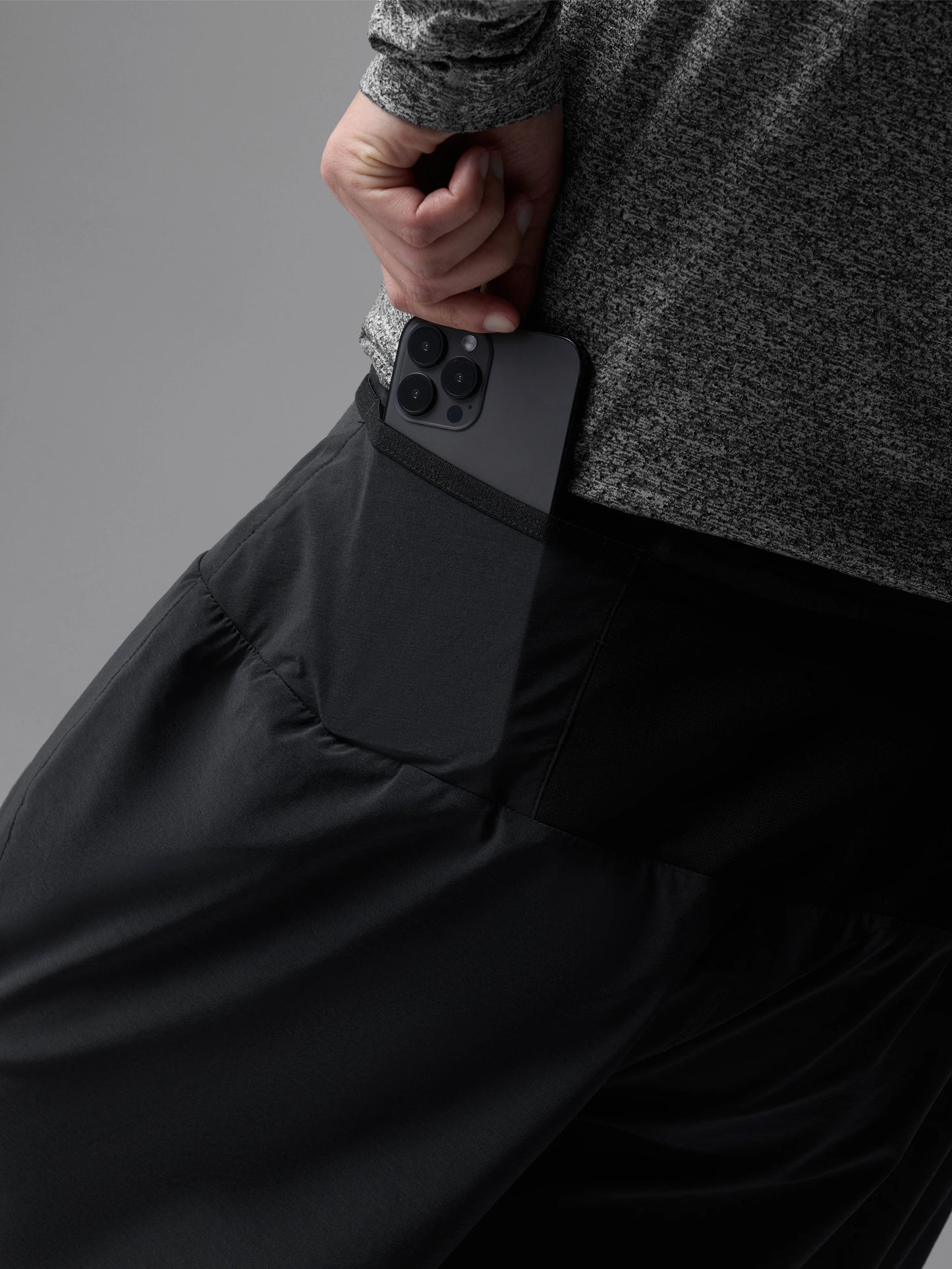 Rabbit Men's Stashems 5" Running Shorts in Black