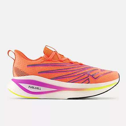 New Balance Women's FuelCell Supercomp Elite v3 Sneaker in Orange Rose with Dragonfly & Yellow